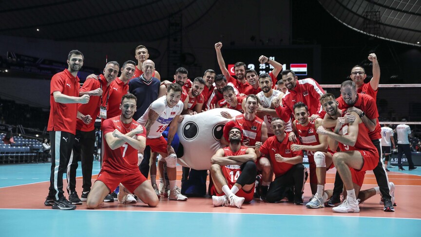Türkiye Erkek Milli Voleybol Takımı Taranto'da Mısır'ı 3-1 Yendi