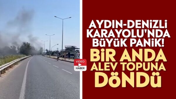 Aydın-Denizli Karayolunda Yangın