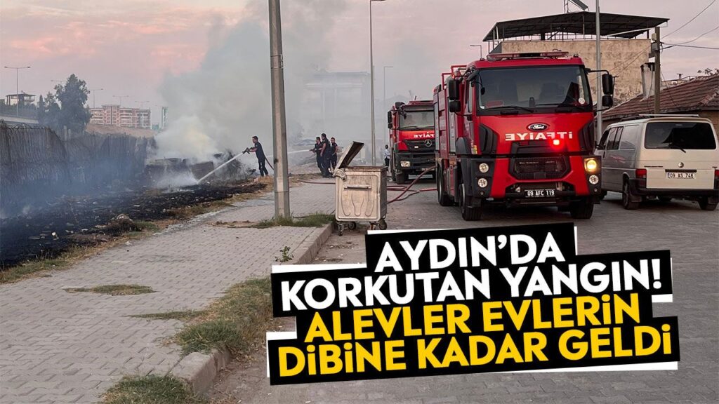Aydın Efeler'de Yangın: Alevler Evlerin Dibine Kadar Geldi
