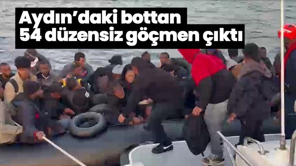 Didim Açıklarında Lastik Botta 60 Düzensiz Göçmen Yakalandı