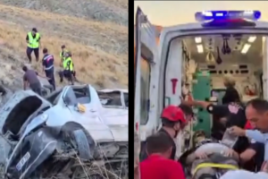 Elazığ Keban’da minibüs