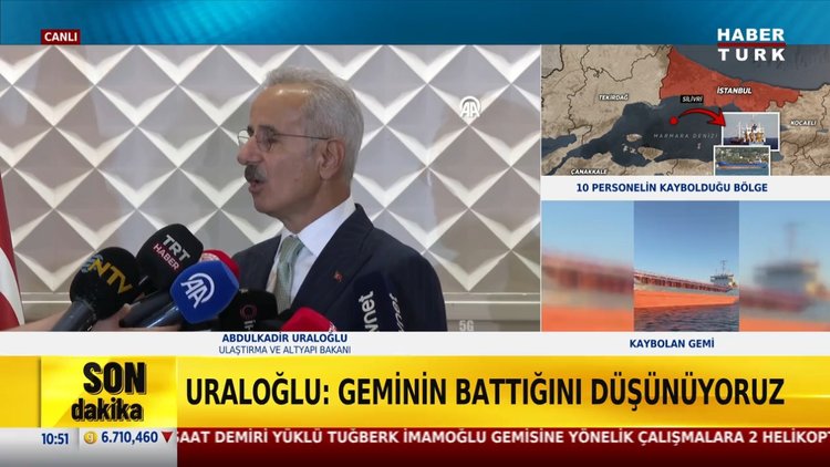 Marmara'da İki Gemi Çarpıştı: 10 Mürettebattan Haber Alınamıyor