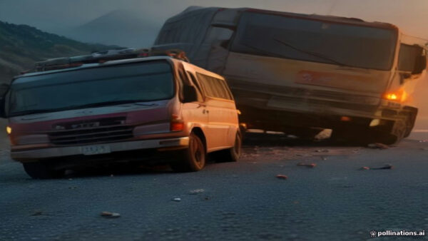 Isparta‑Afyonkarahisar yolunda çekici‑minibüs