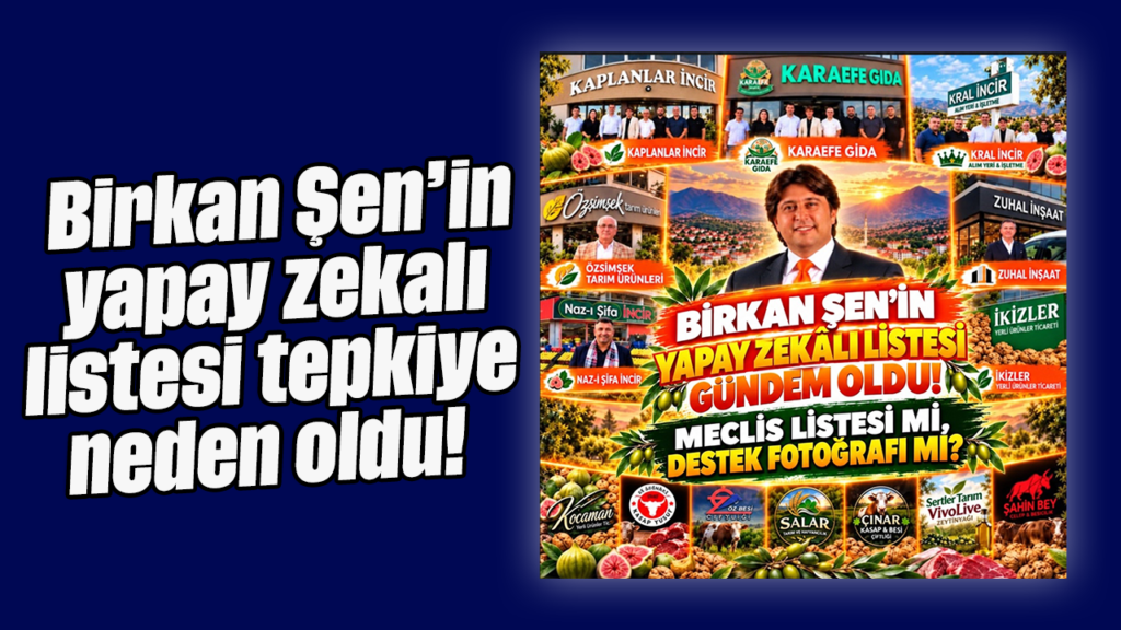 Nazilli'de Şok! Birkan Şen'in Yapay Zekalı Listesi Tepki Çekti